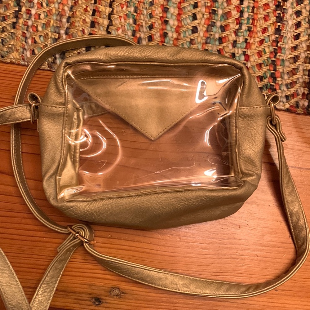 Leather clear purse